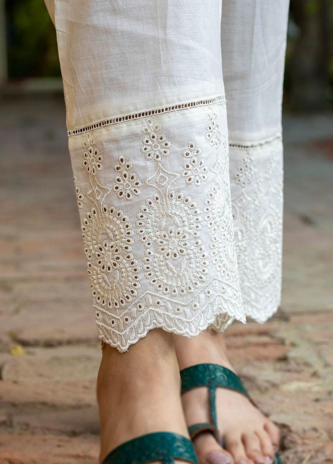 AY Textile Pret  Cambric Trouser D-01 OFF WHITE