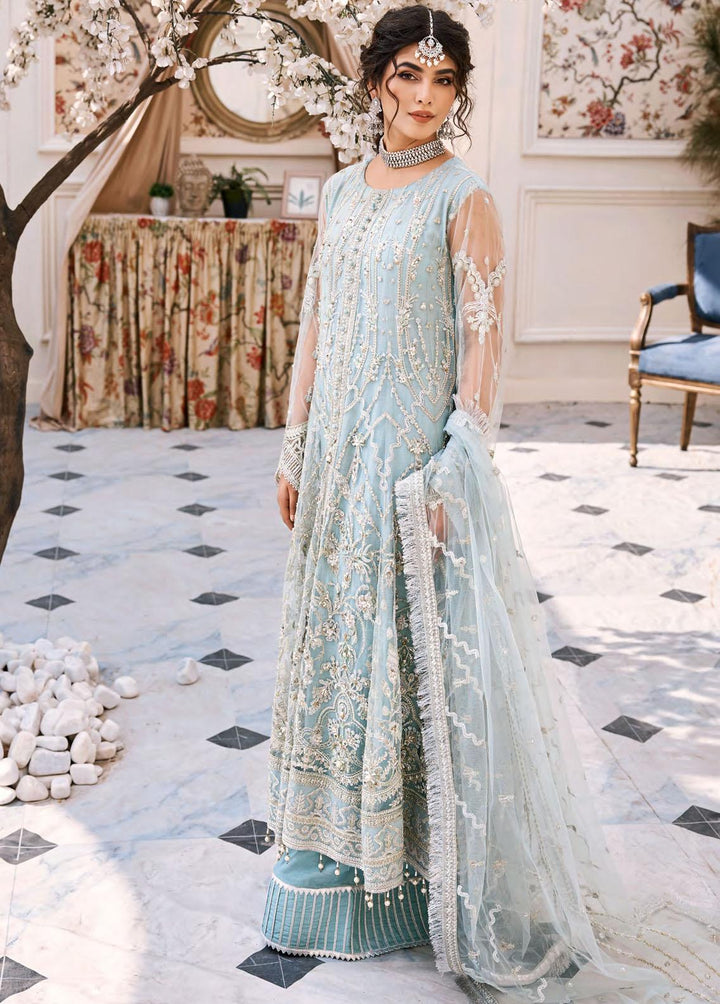 Eshaal By Emaan Adeel Embroidered Net Suits Unstitched 3 Piece EA23E ESH-03 - Luxury Collection