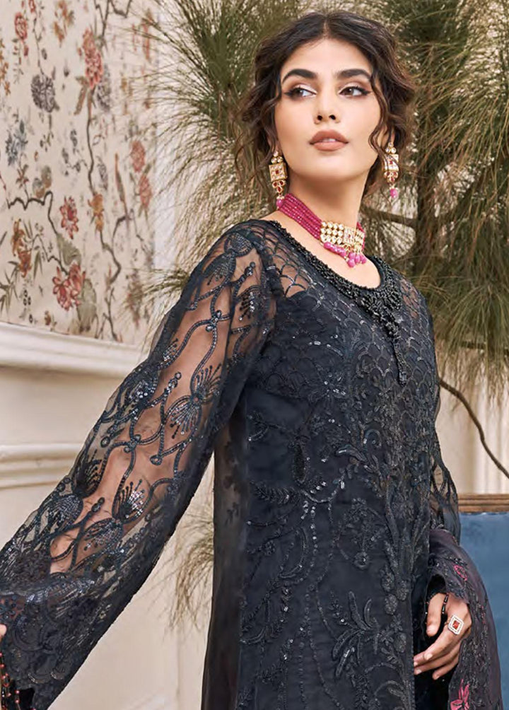 Eshaal By Emaan Adeel Embroidered Organza Suits Unstitched 3 Piece EA23E ESH-05 - Luxury Collection