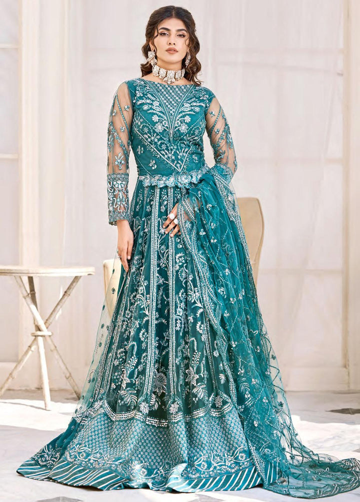 Eshaal By Emaan Adeel Embroidered Net Suits Unstitched 3 Piece EA23E ESH-06 - Luxury Collection