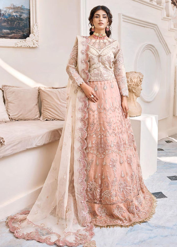 Eshaal By Emaan Adeel Embroidered Organza Suits Unstitched 3 Piece EA23E ESH-07 - Luxury Collection