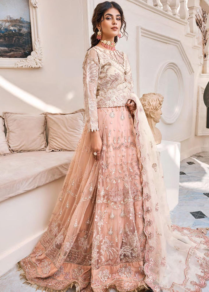 Eshaal By Emaan Adeel Embroidered Organza Suits Unstitched 3 Piece EA23E ESH-07 - Luxury Collection