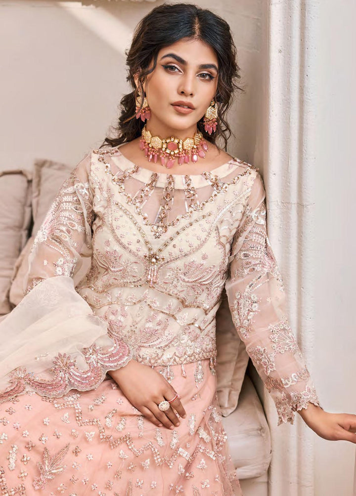 Eshaal By Emaan Adeel Embroidered Organza Suits Unstitched 3 Piece EA23E ESH-07 - Luxury Collection