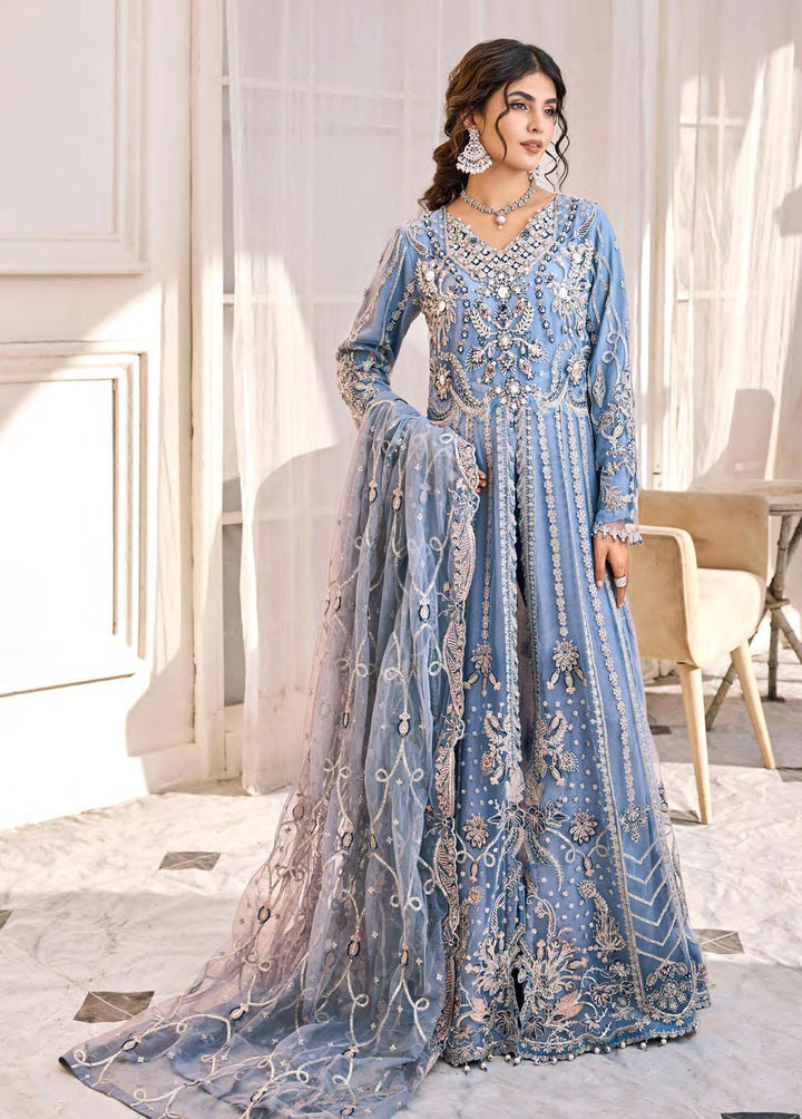 Eshaal By Emaan Adeel Embroidered Net Suits Unstitched 3 Piece EA23E ESH-10 - Luxury Collection