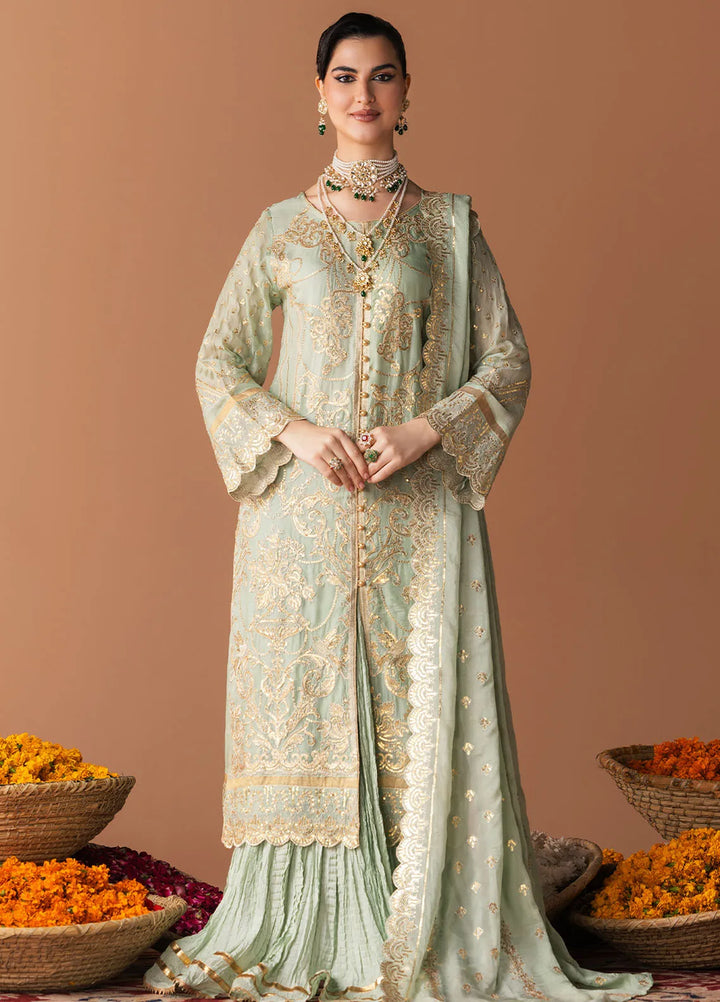 Esra by Fiona Pret Embroidered Chiffon 4 Piece Suit Chalice