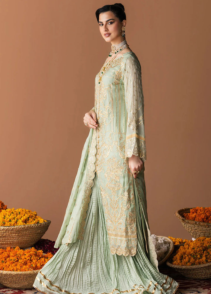 Esra by Fiona Pret Embroidered Chiffon 4 Piece Suit Chalice