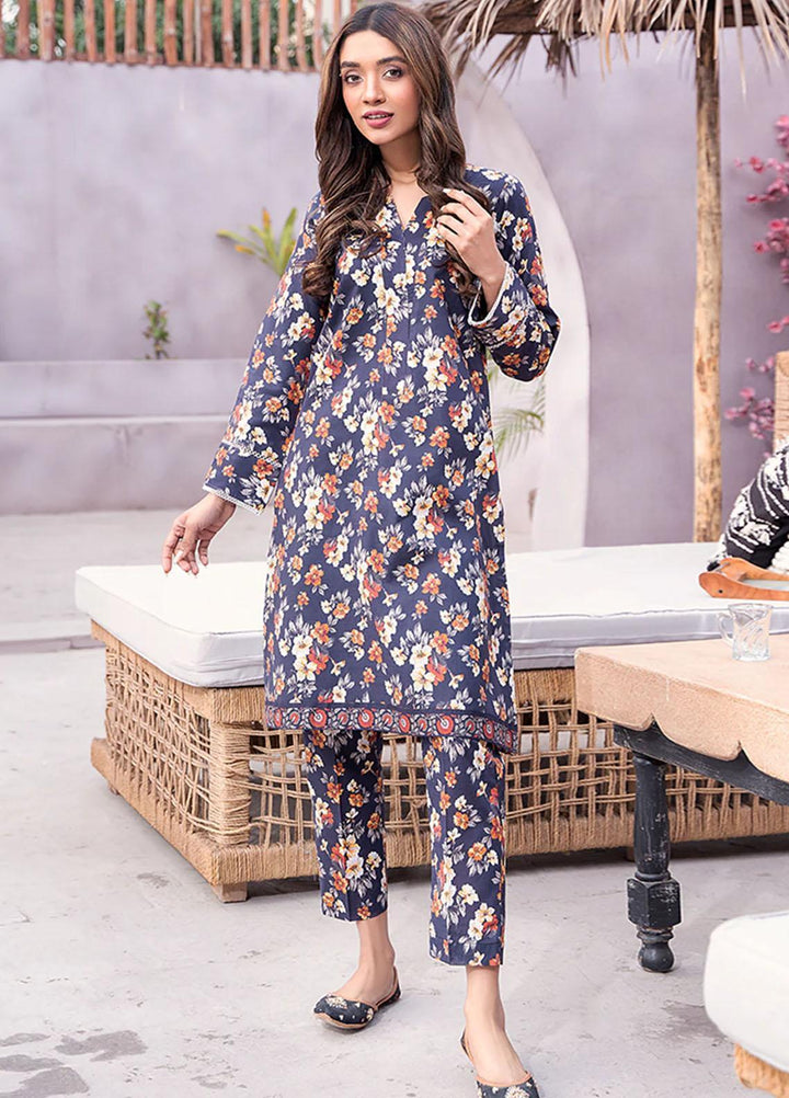 Esra Fashion Casual Pret Printed Lawn 2 Piece Dress HD-23-08