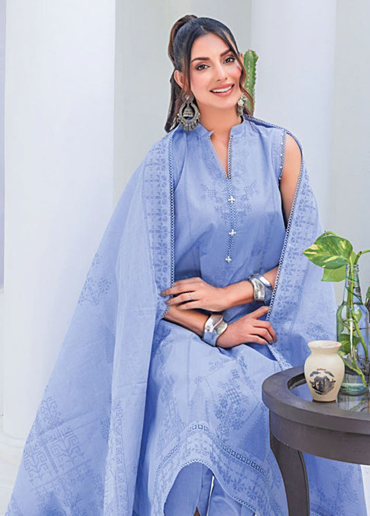 Essential By Gul Ahmed Chambrey Jacquard Suits Unstitched 3 Piece GA24E MJ-42008 - Summer Collection