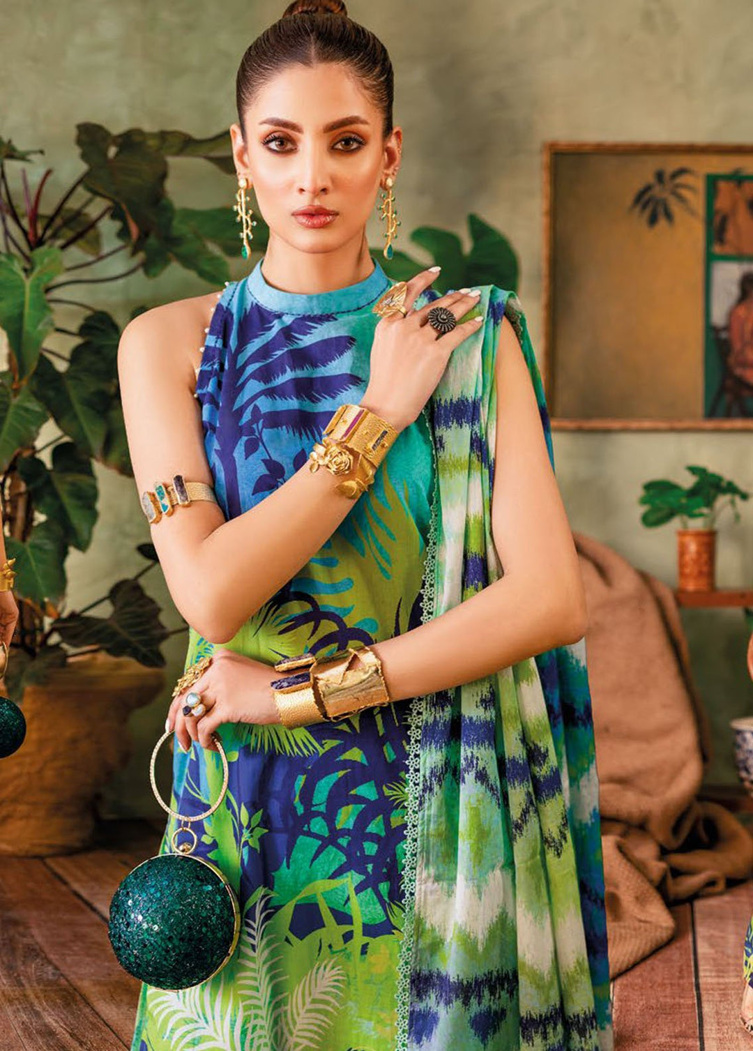 Essential By Gul Ahmed Printed Lawn Suits Unstitched 3 Piece GA24E CL-42201 - Summer Collection