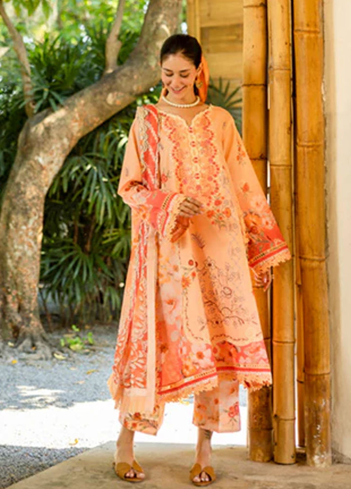 Ethereal Bloom by Roheenaz Embroidered Lawn Suits Unstitched 3 Piece RN25EB RNZ-05 A Zaria - Summer Collection