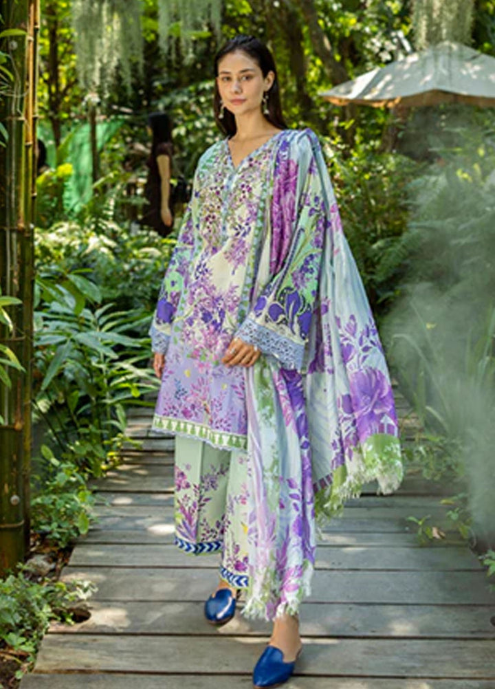 Ethereal Bloom by Roheenaz Embroidered Lawn Suits Unstitched 3 Piece RN25EB RNZ-06 B Florisse - Summer Collection