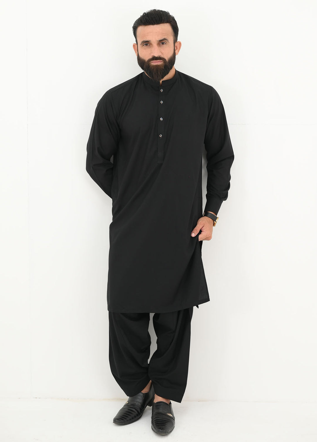 Ethnic Wear by Alif Yay Pret Plain Blended 3 Piece Suit AY-016