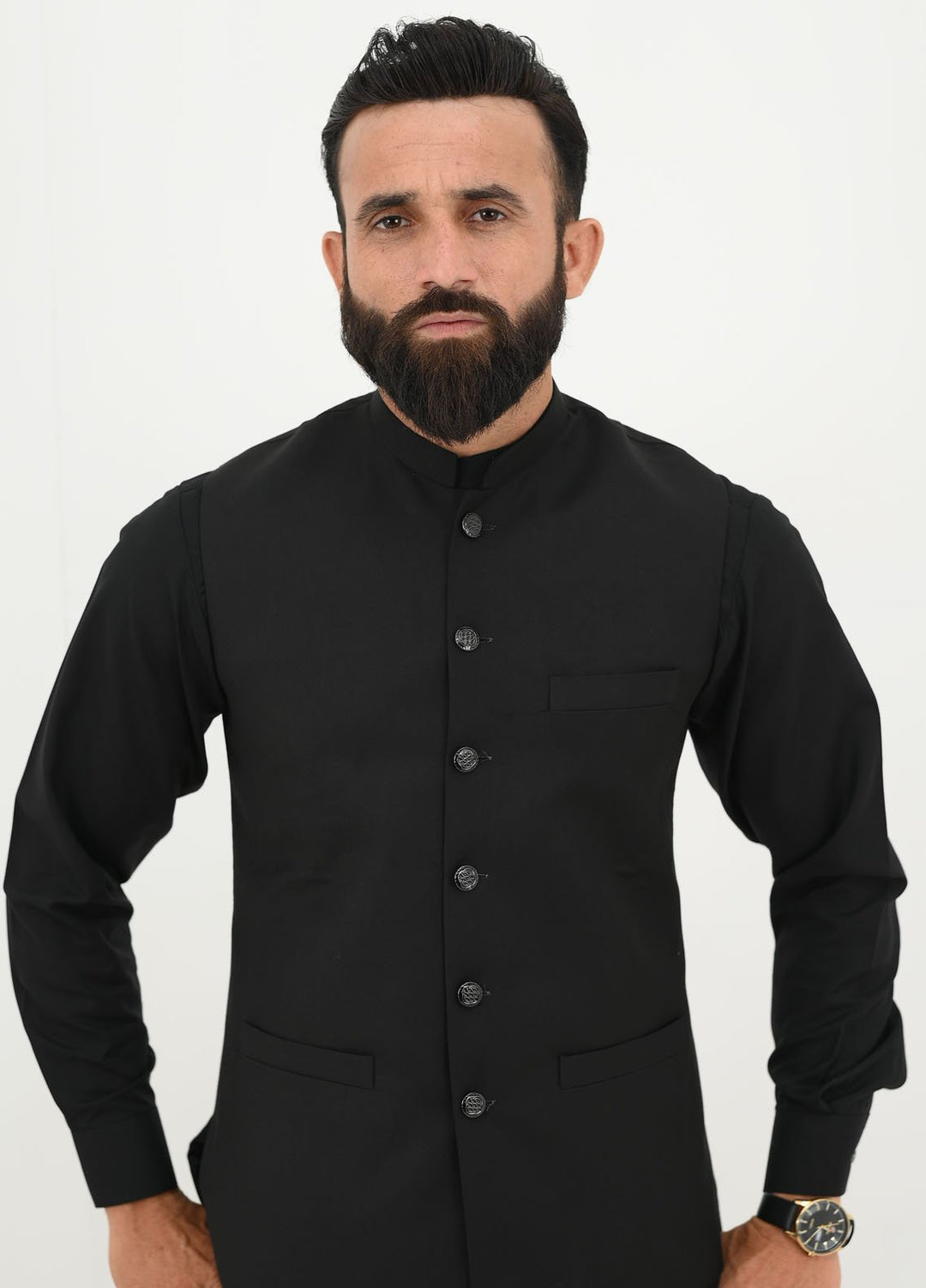 Ethnic Wear by Alif Yay Pret Plain Blended 3 Piece Suit AY-017