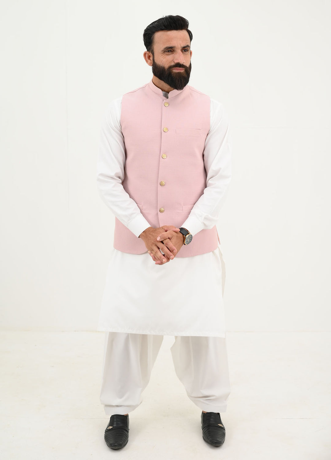 Ethnic Wear by Alif Yay Pret Plain Blended 3 Piece Suit AY-032