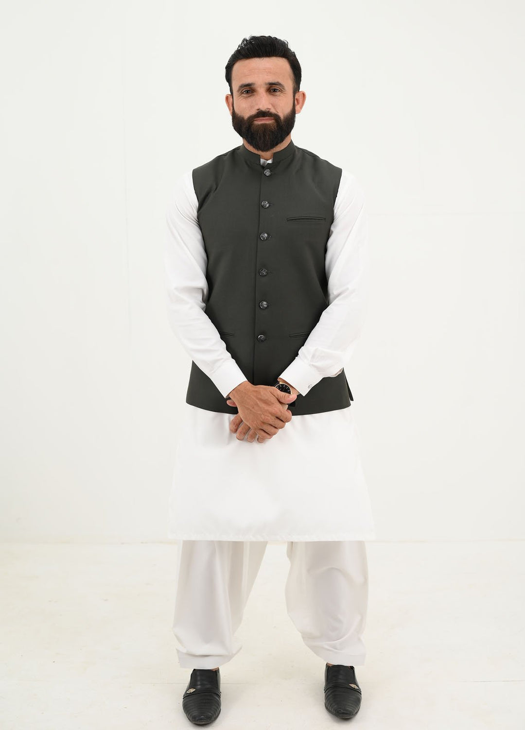 Ethnic Wear by Alif Yay Pret Plain Blended 3 Piece Suit AY-037