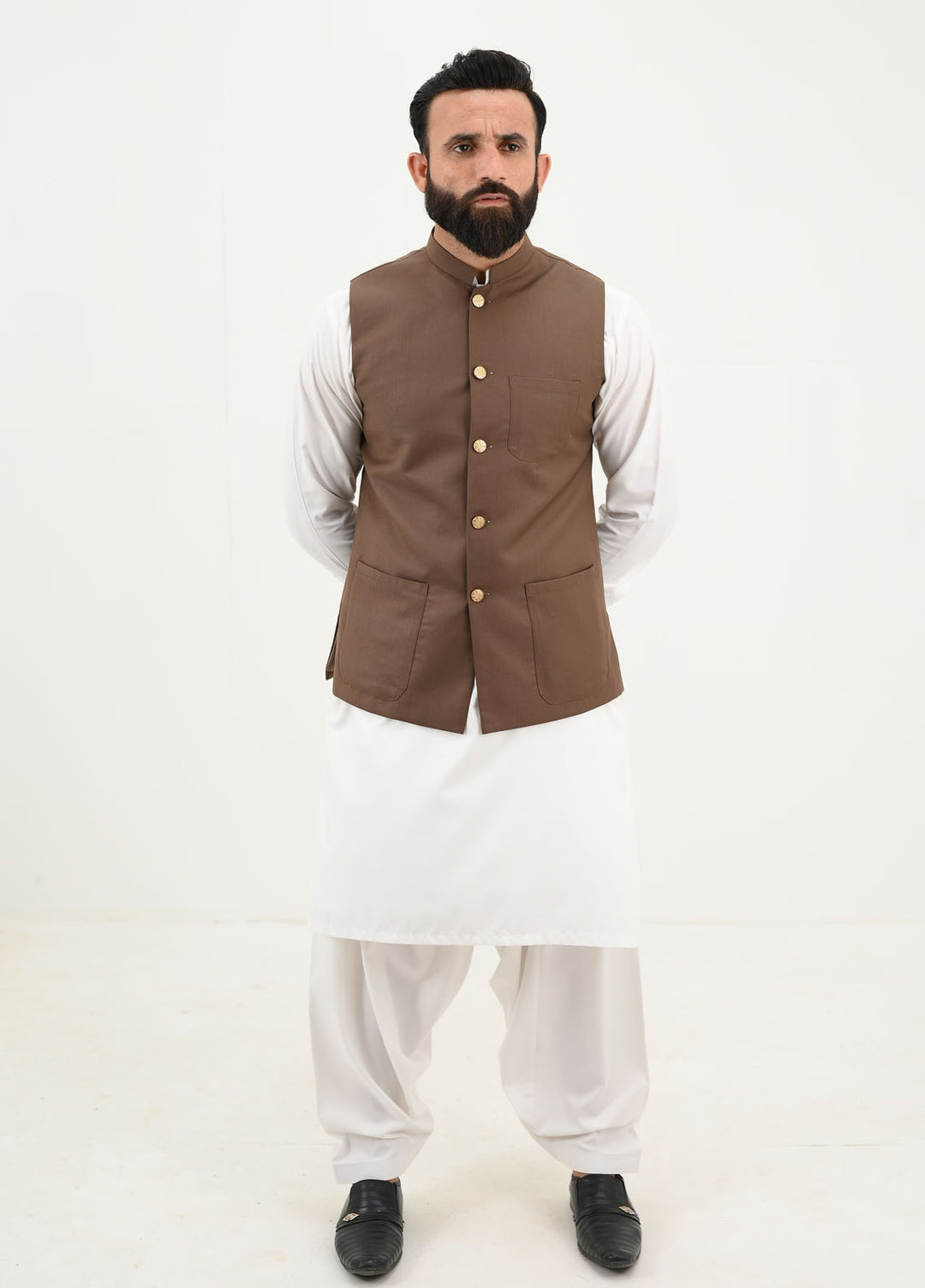 Ethnic Wear by Alif Yay Pret Plain Blended 3 Piece Suit AY-048