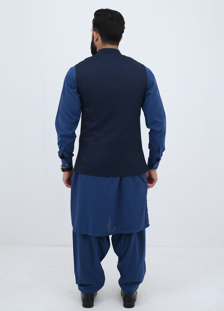 Ethnic Wear by Alif Yay Pret Plain Blended Waistcoat AY-019