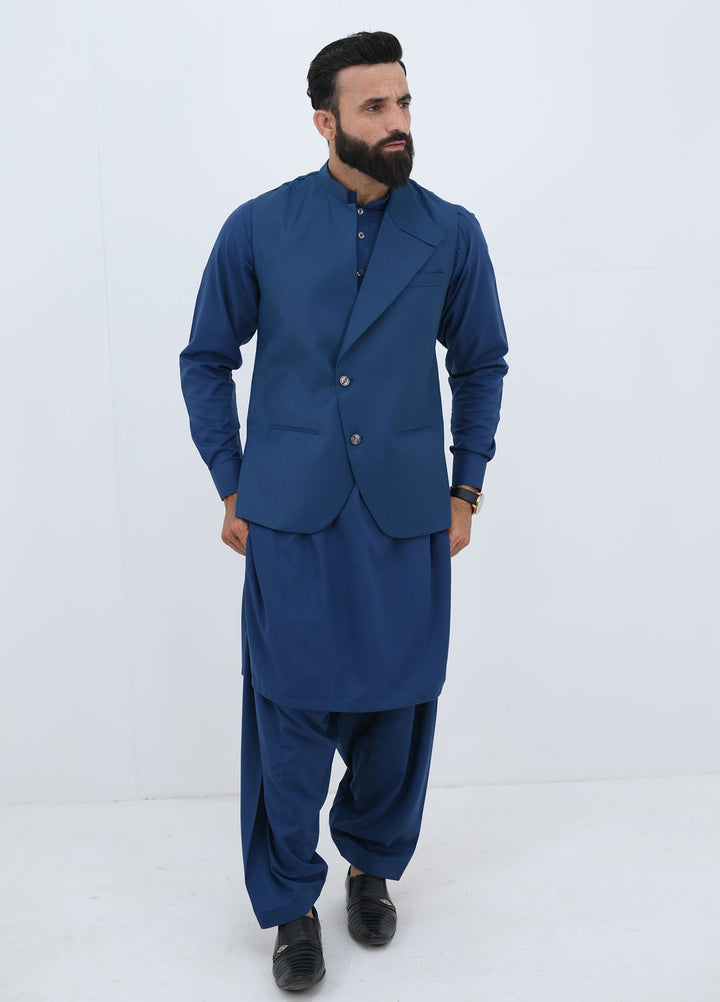 Ethnic Wear by Alif Yay Pret Plain Blended Waistcoat AY-020