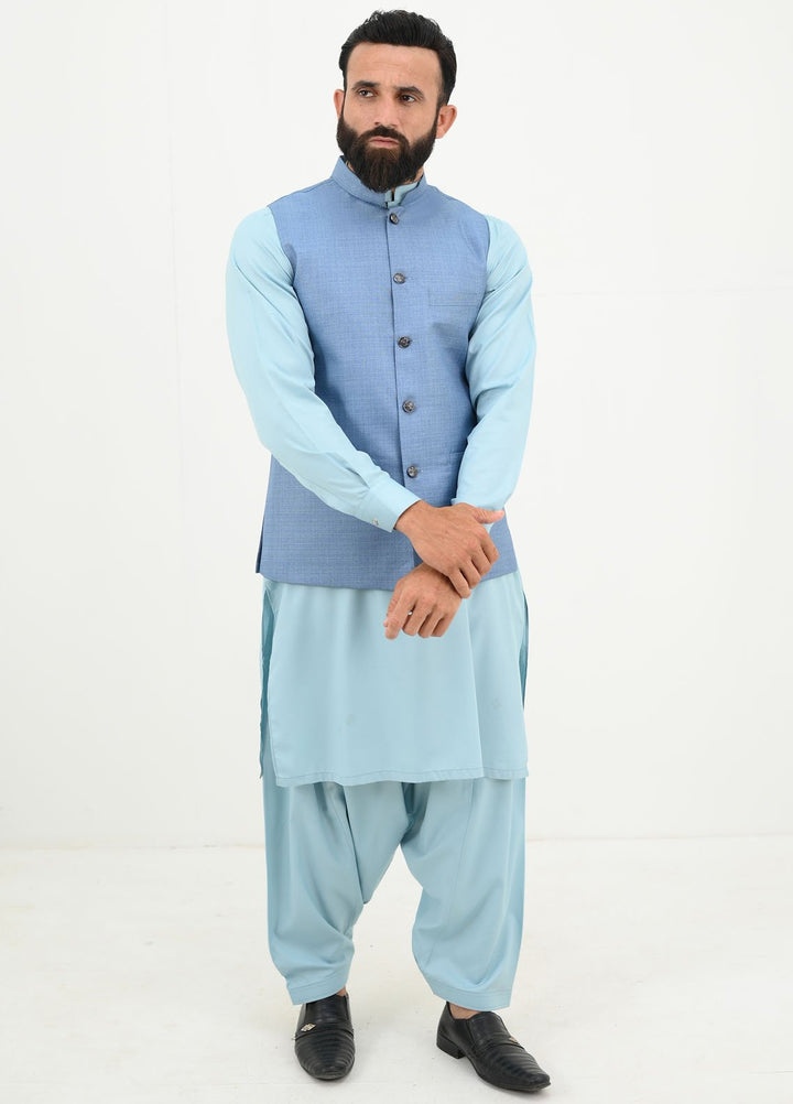 Ethnic Wear by Alif Yay Pret Plain Blended Waistcoat AY-025