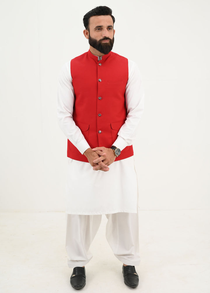 Ethnic Wear by Alif Yay Pret Plain Blended Waistcoat AY-030