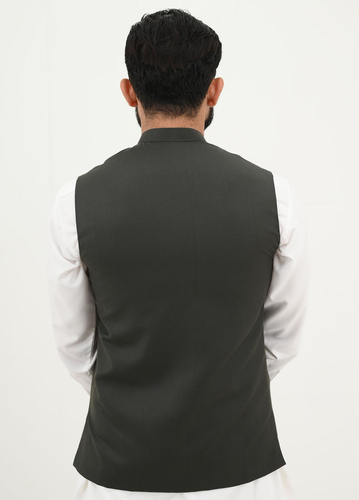 Ethnic Wear by Alif Yay Pret Plain Blended Waistcoat AY-037