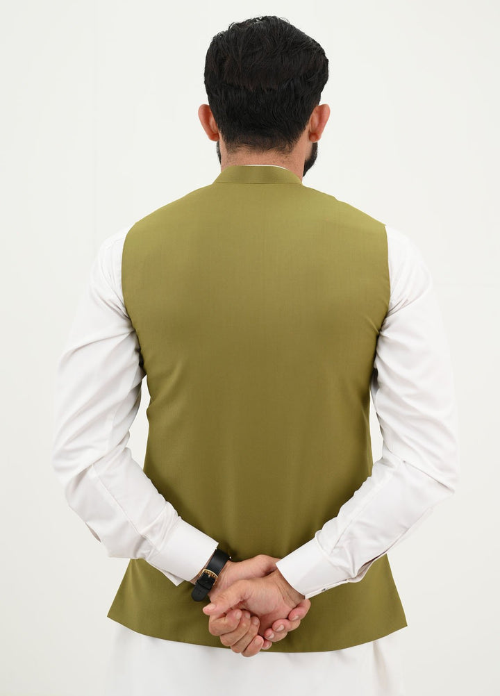 Ethnic Wear by Alif Yay Pret Plain Blended Waistcoat AY-041