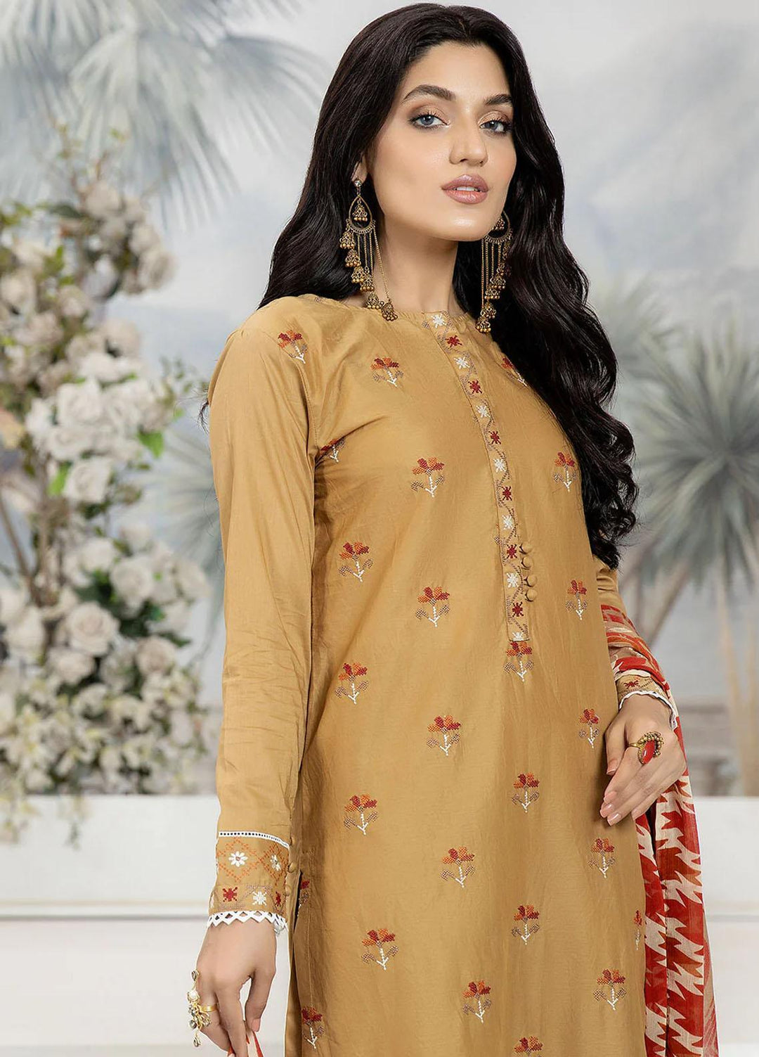 Etsy By Safwa Embroidered Lawn Suits Unstitched 3 Piece SW23E SEC-49 - Summer Collection