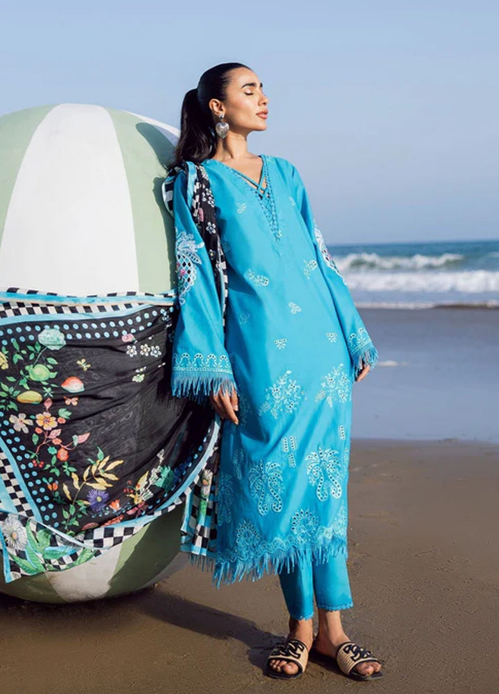 Everyday by Sadaf Fawad Khan Embroidered Lawn Suits Unstitched 3 Piece SDF25EV Mystic sea - Summer Collection