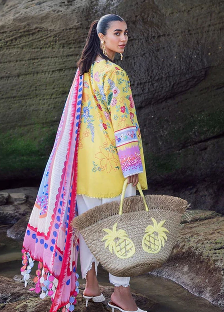 Everyday by Sadaf Fawad Khan Embroidered Lawn Suits Unstitched 3 Piece SDF25EV Sea Floral - Summer Collection