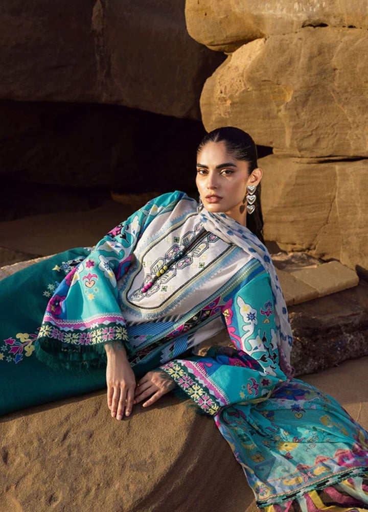 Everyday by Sadaf Fawad Khan Embroidered Lawn Suits Unstitched 3 Piece SDF25EV Surf Gypsy - Summer Collection