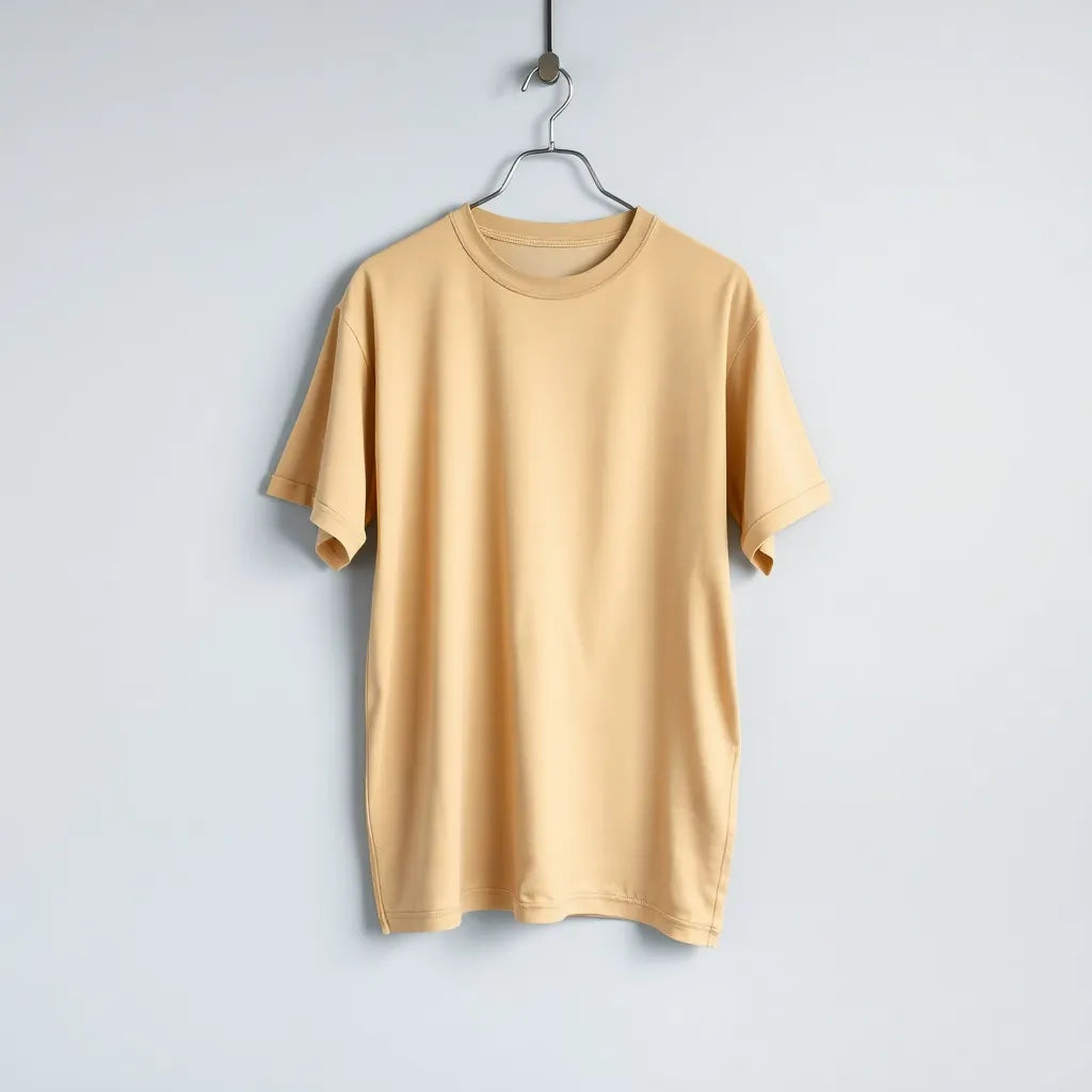 Tee Zania Men's Oversized Plain Oversized Beige TZ - 025 - T-shirts Collection