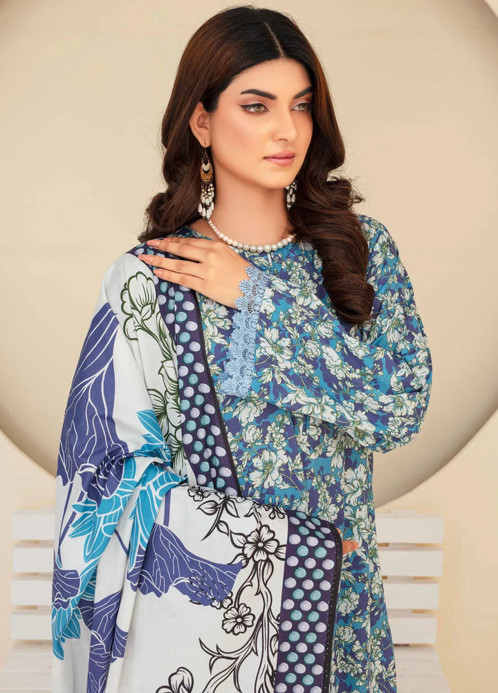 Fabiha By Feroza Printed Linen Suit Unstitched 3 Piece FZ24F D-11 - Summer Collection