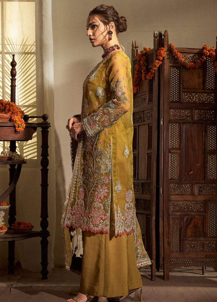 Fabiha Fatima Pret Embroidered Organza 3 Piece Suit Amber