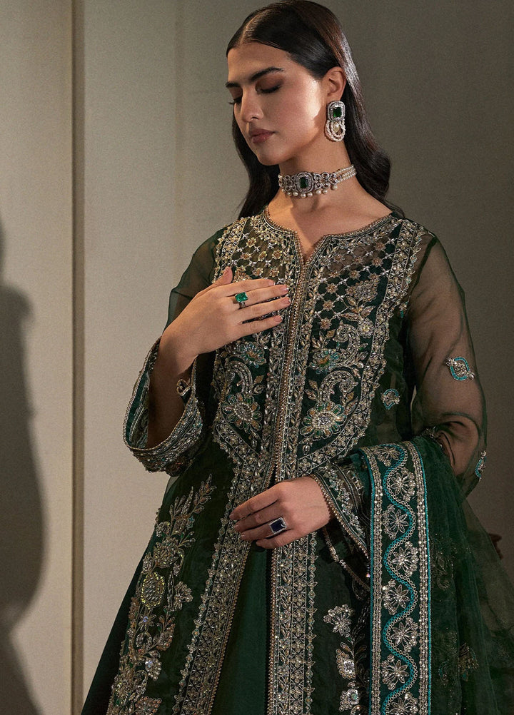 Fabiha Fatima Pret Embroidered Organza 3 Piece Suit Emerald