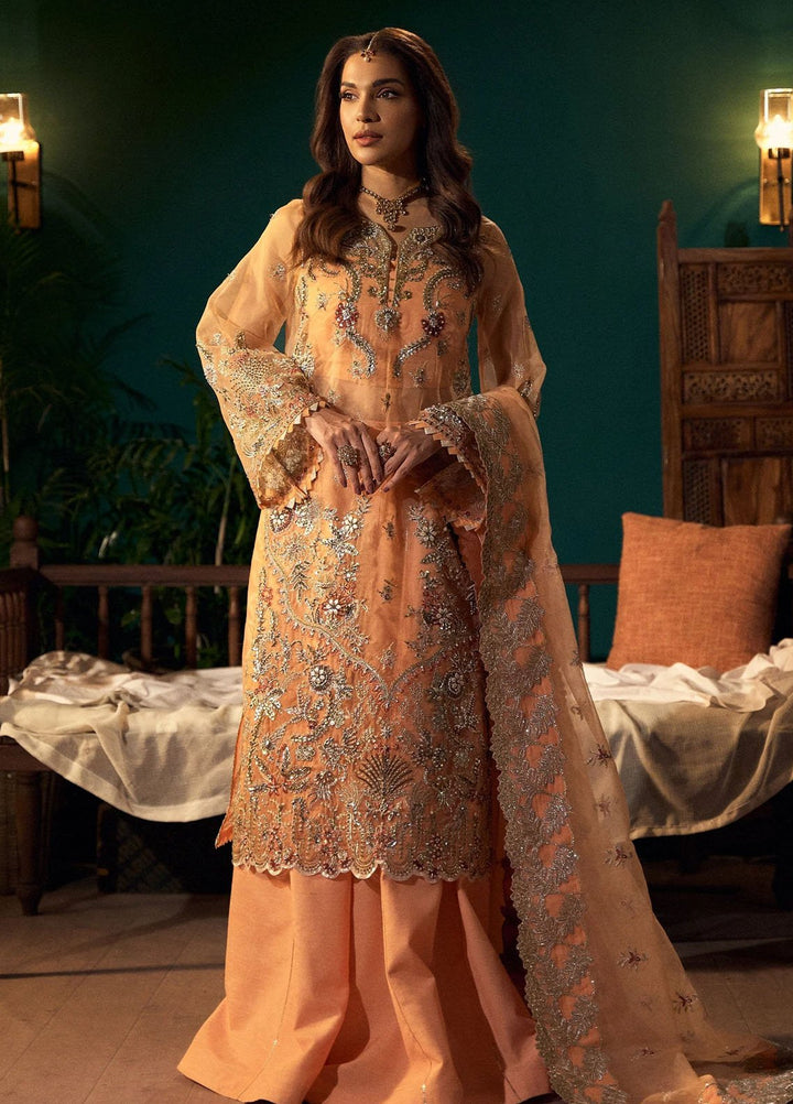 Fabiha Fatima Pret Embroidered Organza 3 Piece Suit Morganite