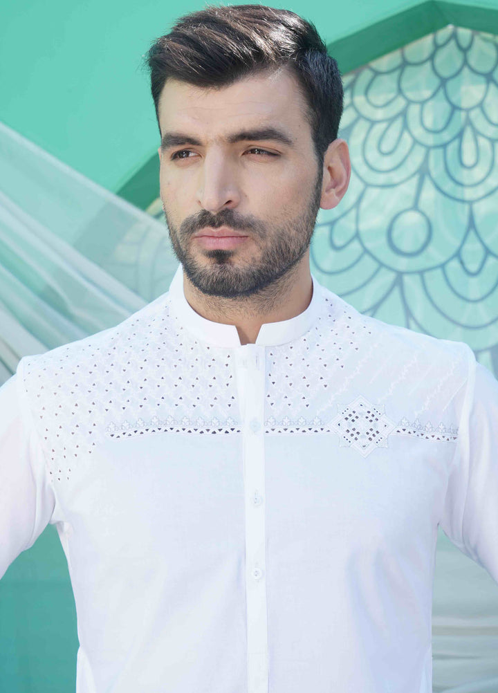 Fabrich Embroidered Cotton Suits Unstitched Kameez-Shalwar GTS-B-028 - Summer Collection