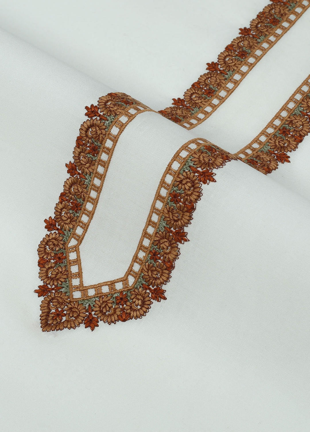 Fabrich Embroidered Cotton Suits Unstitched Kameez Shalwar GTS-V-012 - Summer Collection