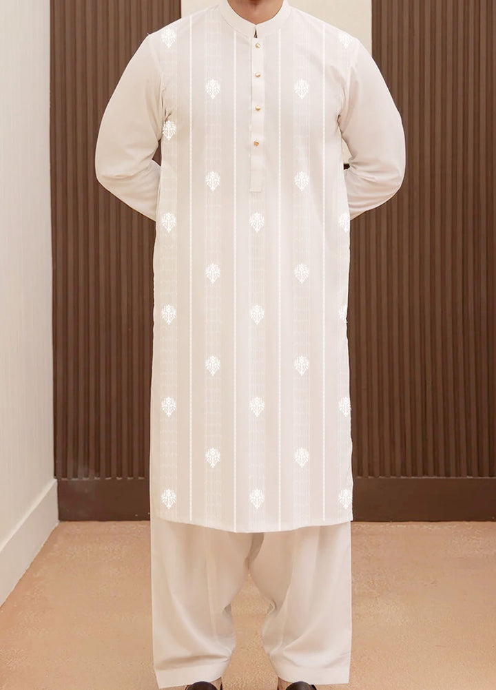 Fabrich Embroidered Suits Unstitched Kurta Shalwar GTS-NF-011 - Mens Collection