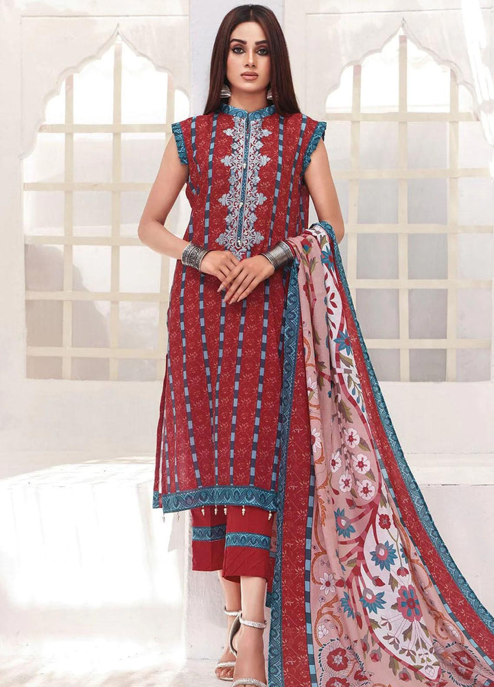 Faha By Khas Embroidered Lawn Suits Unstitched 3 Piece KHS23F KL-1794 - Summer Collection