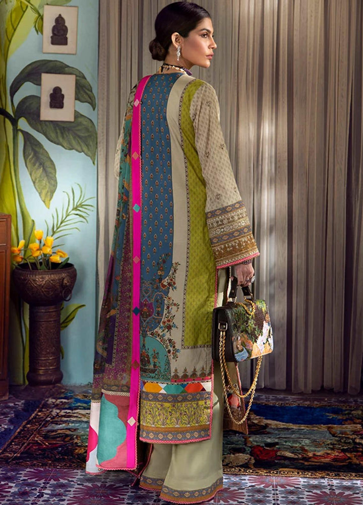 Fahad Hussayn Embroidered Lawn Suits Unstitched 3 Piece FH21SE D-01 - Luxury Collection