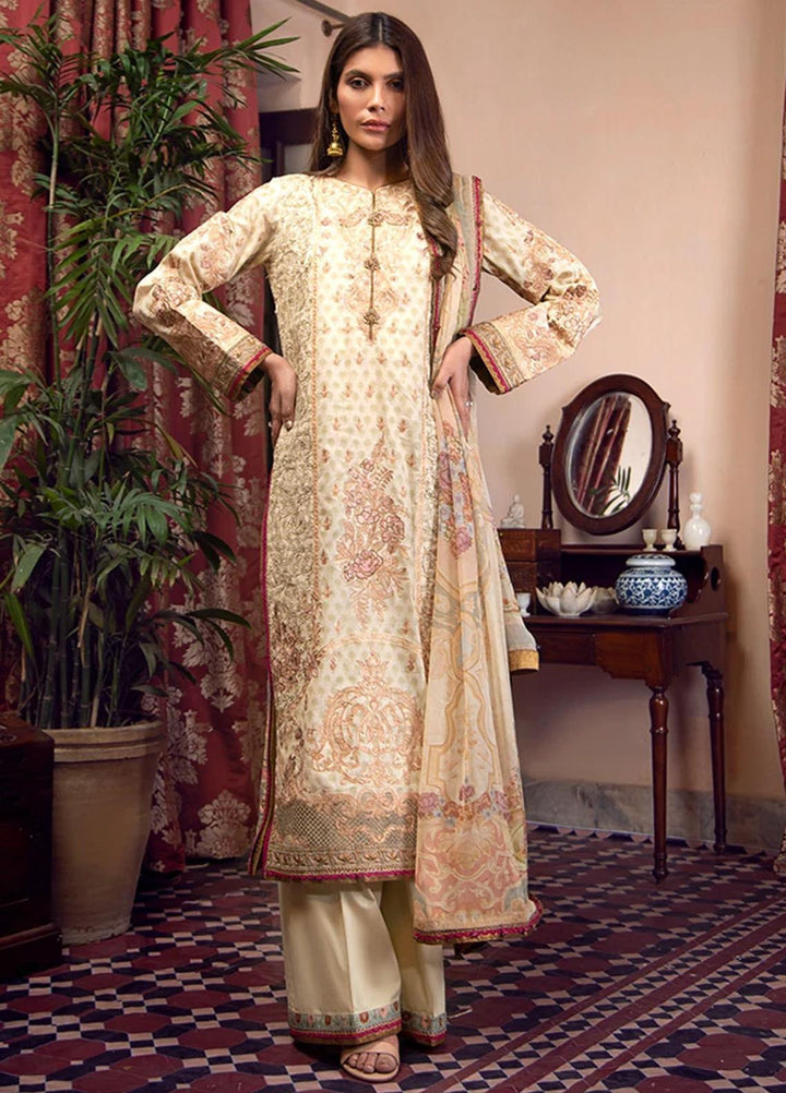 Fahad Hussayn Embroidered Lawn Suits Unstitched 3 Piece FH21SE D-02 - Luxury Collection