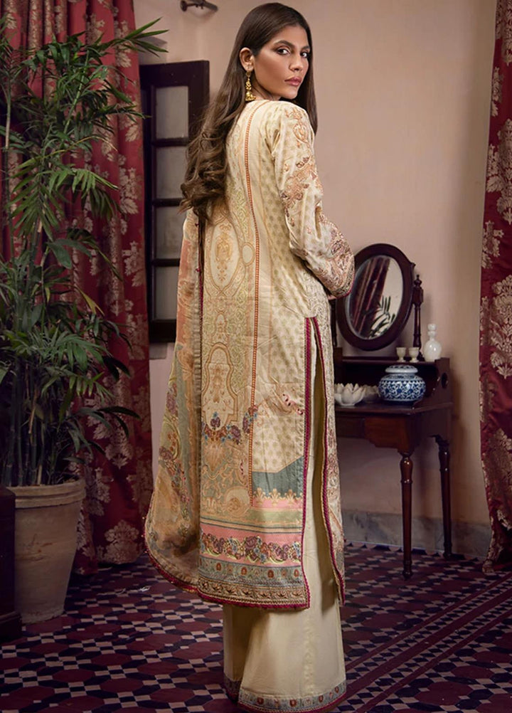 Fahad Hussayn Embroidered Lawn Suits Unstitched 3 Piece FH21SE D-02 - Luxury Collection