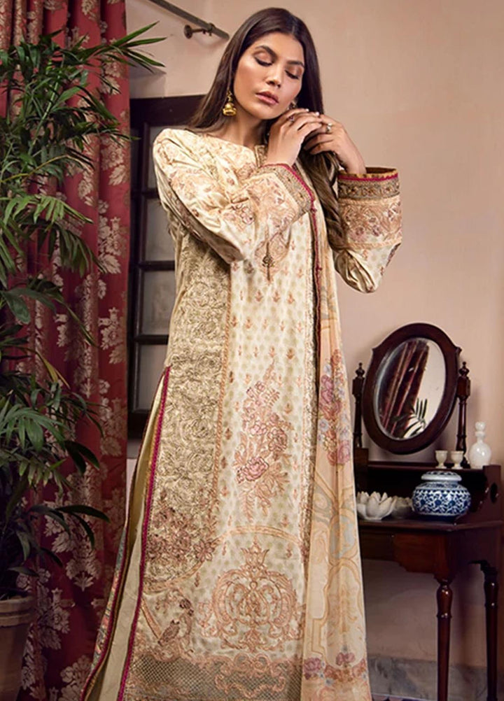 Fahad Hussayn Embroidered Lawn Suits Unstitched 3 Piece FH21SE D-02 - Luxury Collection