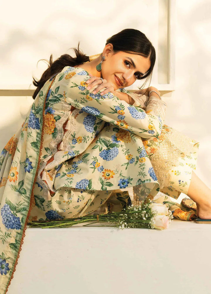 Faiza Faisal Embroidered Lawn Suits Unstitched 3 Piece FFX25P Anais - Summer Collection