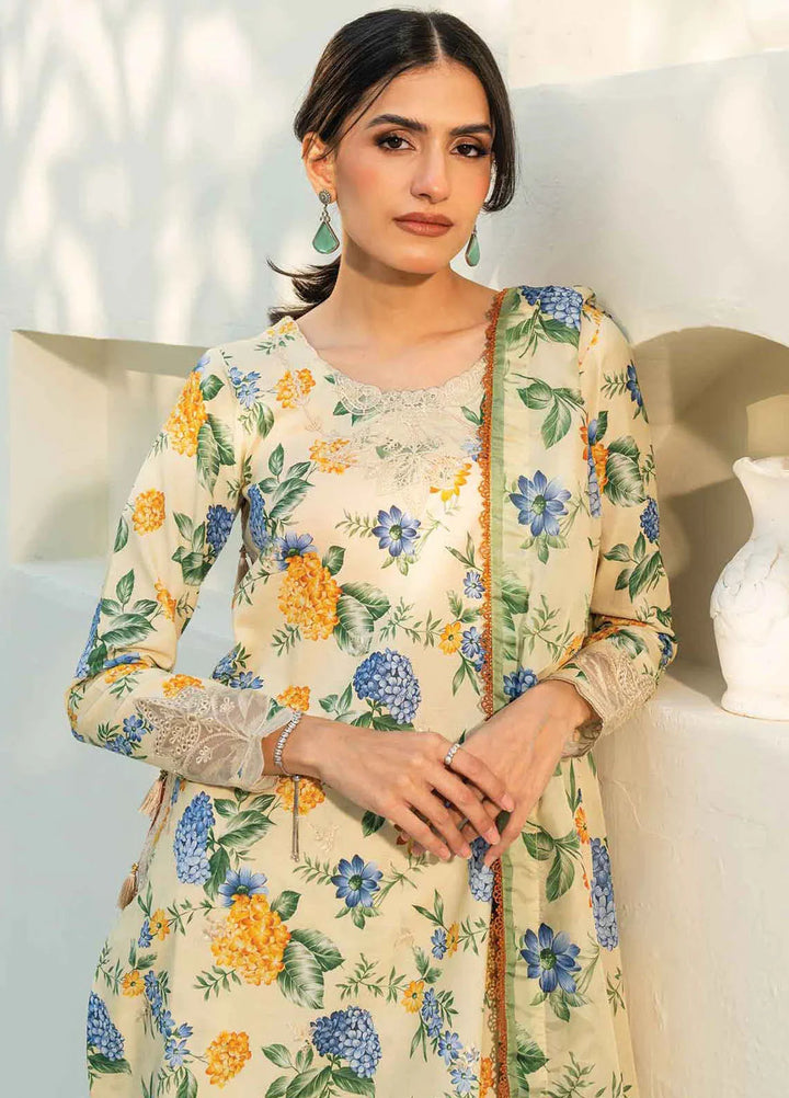 Faiza Faisal Embroidered Lawn Suits Unstitched 3 Piece FFX25P Anais - Summer Collection