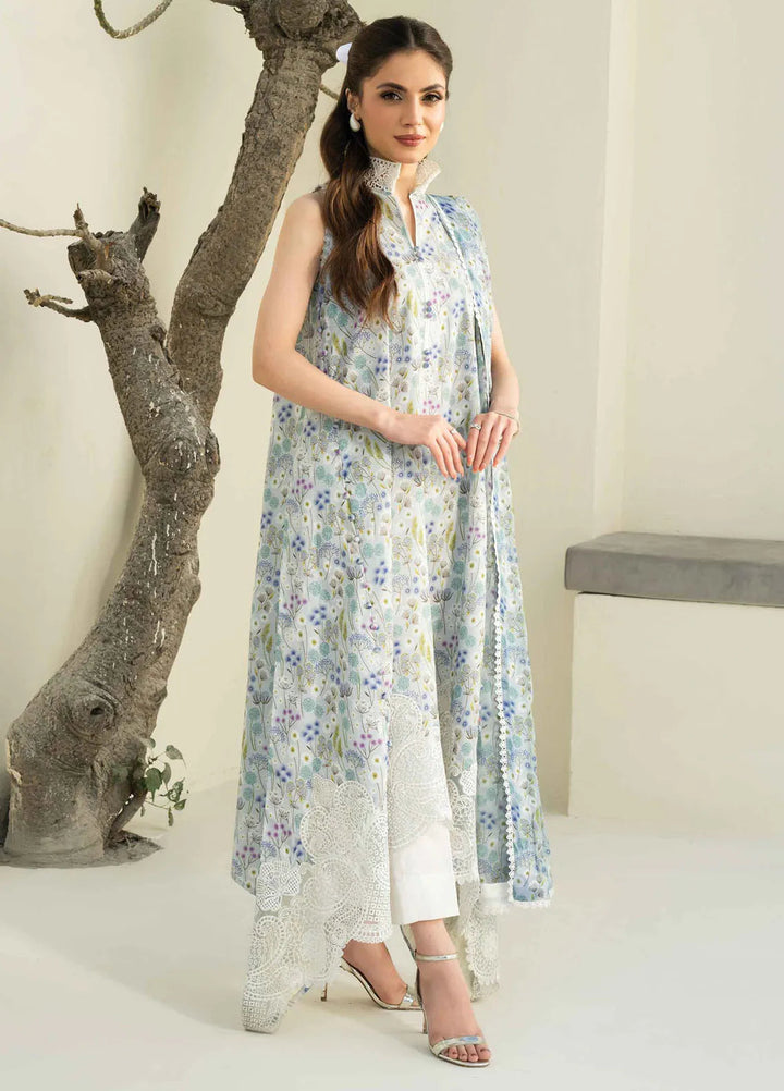 Faiza Faisal Embroidered Lawn Suits Unstitched 3 Piece FFX25P Elea - Summer Collection