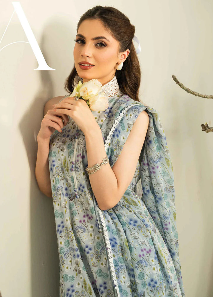 Faiza Faisal Embroidered Lawn Suits Unstitched 3 Piece FFX25P Elea - Summer Collection