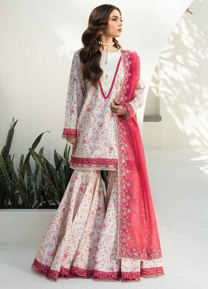 Faiza Faisal Embroidered Lawn Suits Unstitched 3 Piece FFX25P Ines - Summer Collection