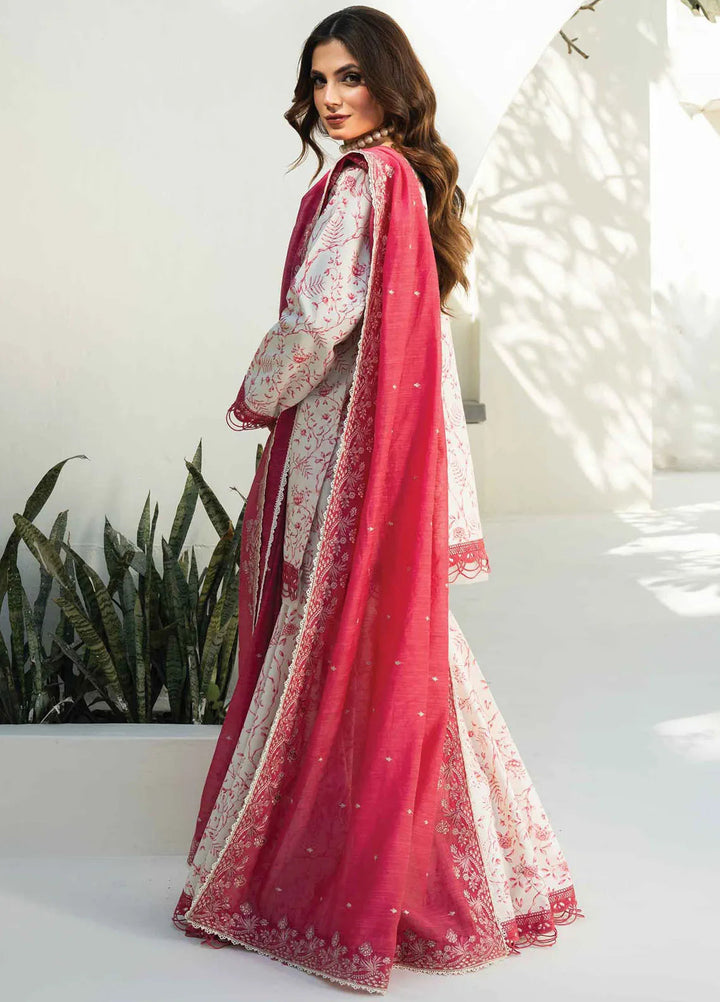 Faiza Faisal Embroidered Lawn Suits Unstitched 3 Piece FFX25P Ines - Summer Collection