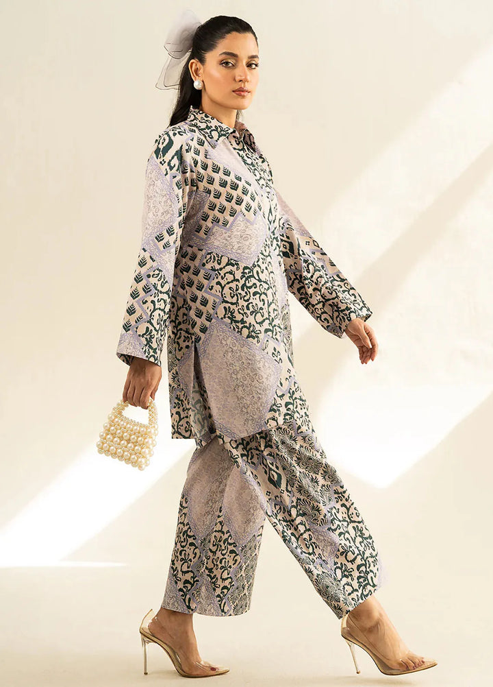 Faizal Faisal Pret Printed Raw Silk 2 Piece Suit FNF-WS24-0325 Elora